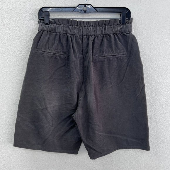 Zara gray high waisted elastic waist ruffle top paperbag Size: M - Picture 6 of 7